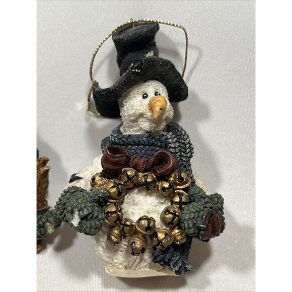 Vintage Folk Art Boyds Bears JINGLES THE SNOWMAN CHRISTMAS ORNAMENT 1995 - Picture 4 of 5